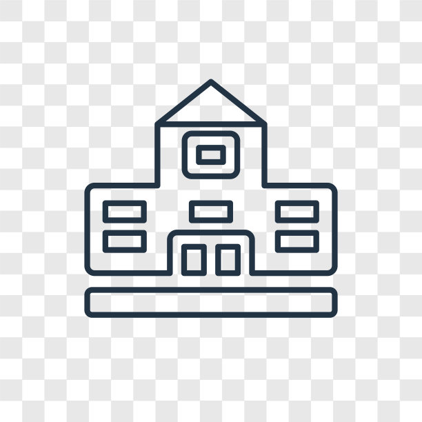 线性建筑概念图标图片下载