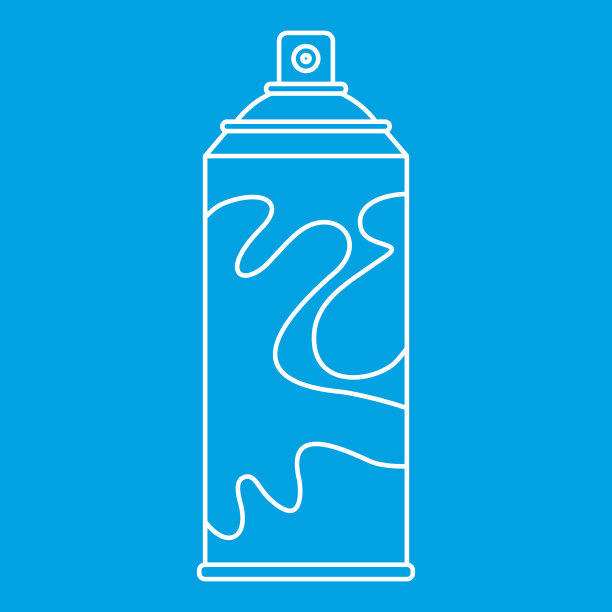 彩色喷雾图标轮廓风格图片下载