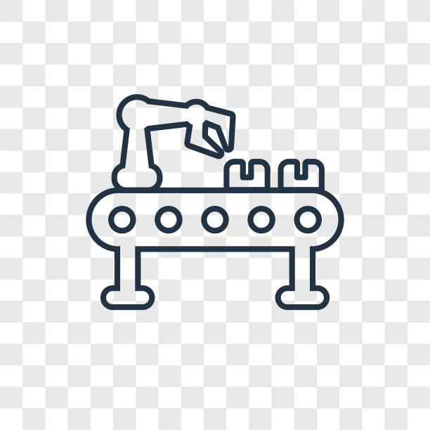 输送机概念线性图标隔离图片下载