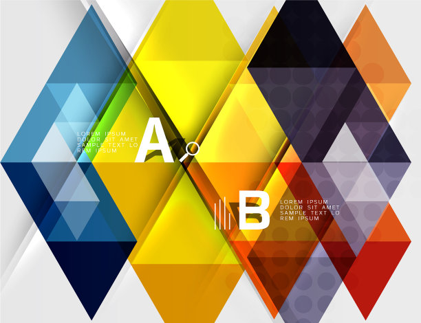 三角形几何图形信息横幅图片下载