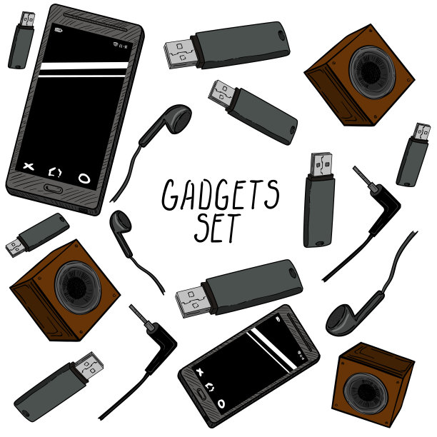 一套手绘小工具图标图片下载