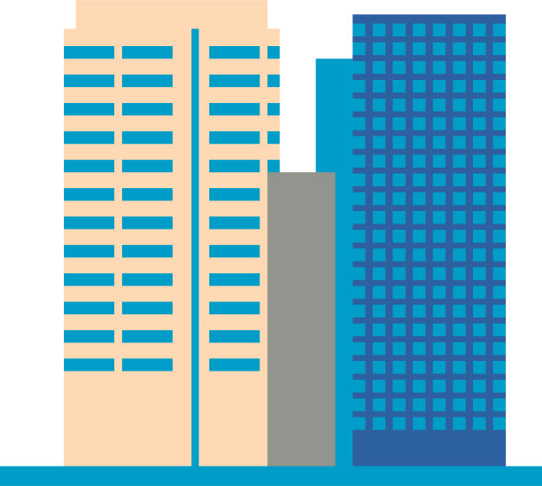 白色背景上的建筑图片下载