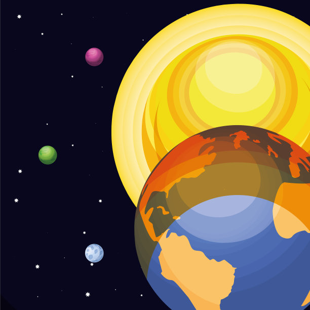 太空与地球行星宇宙场景图片下载