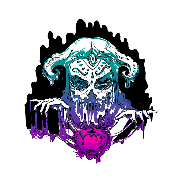 魔鬼女孩的性格手绘上图片下载