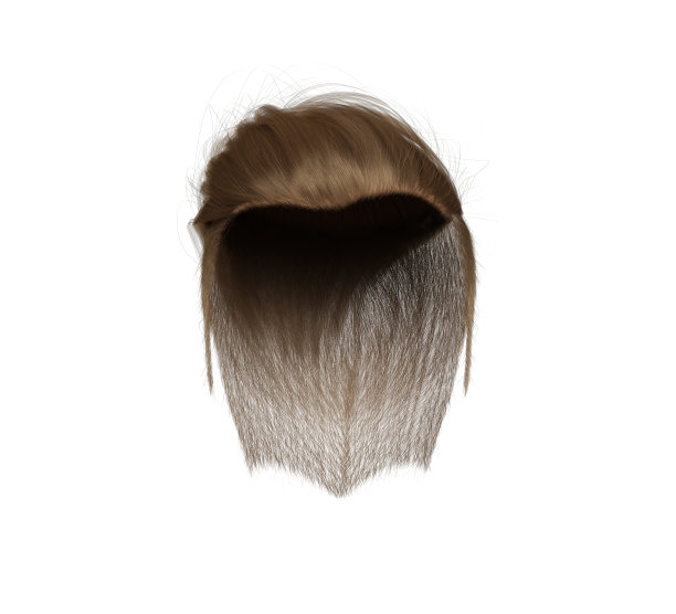 女人的头发在白色3D渲染孤立图片下载