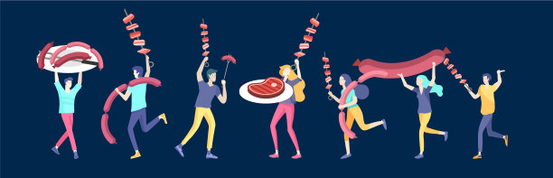 准备烧烤的人，烧烤派对的人图片下载