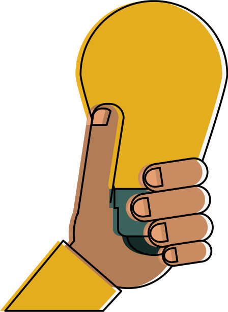 手握灯泡创意概念图标形象图片下载