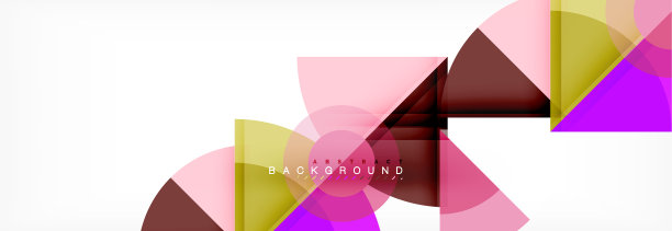 三角形和圆形的几何背景图片下载