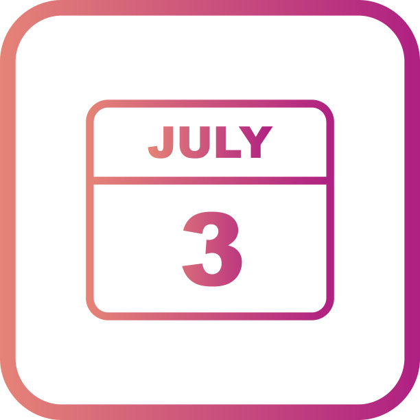 7月3日是单日日历图片下载