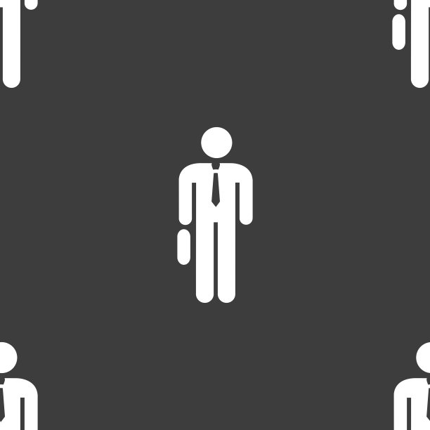 商人图标标志无缝模式上的灰色图片下载