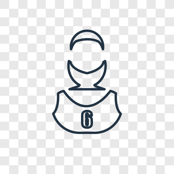 运动员概念线性图标孤立图片下载