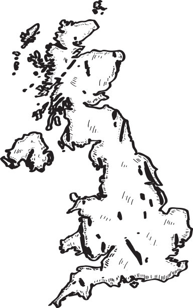 英国地图的草图图片下载