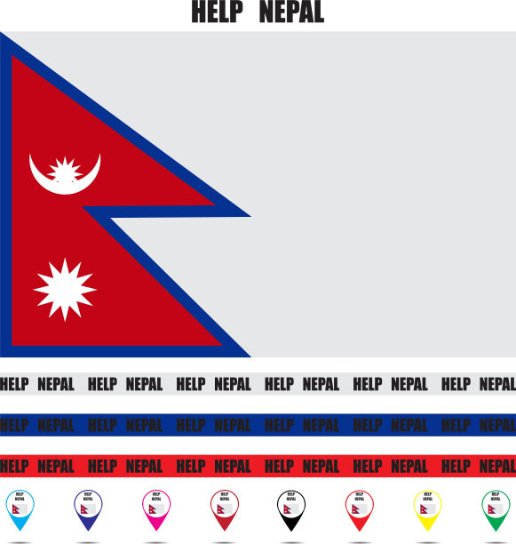 提供援助尼泊尔标签胶带图片下载