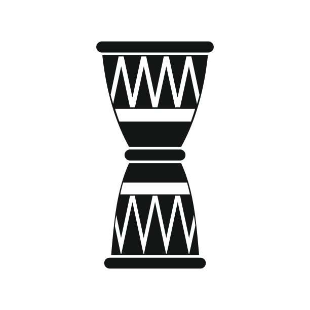 非洲鼓图标简单的风格图片下载