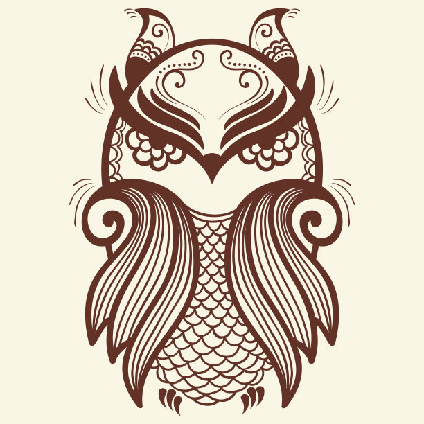 猫头鹰曼海蒂装饰的传统图片下载