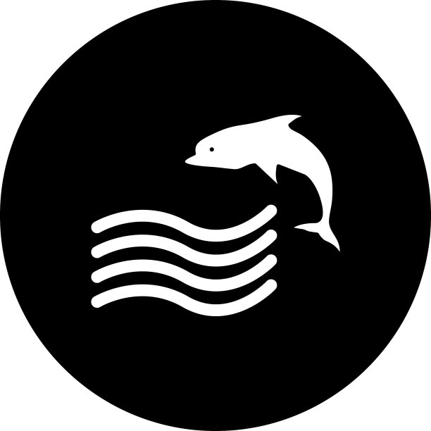 海豚游泳图标图片下载