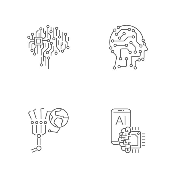 数字技术图标AI物联网简约合集图片下载