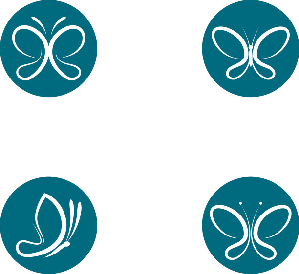 蝴蝶标志模板图片下载
