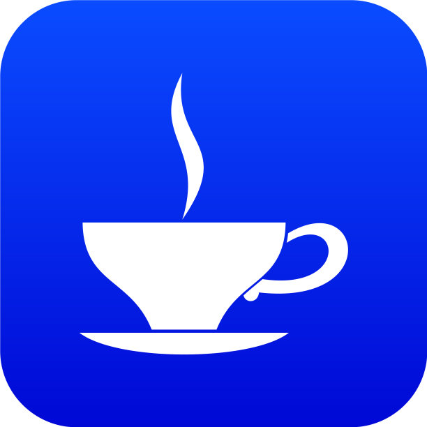 杯茶图标数码蓝色图片下载