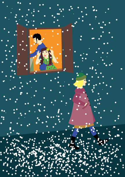 在夜晚的街道上遇见了一个女孩图片下载