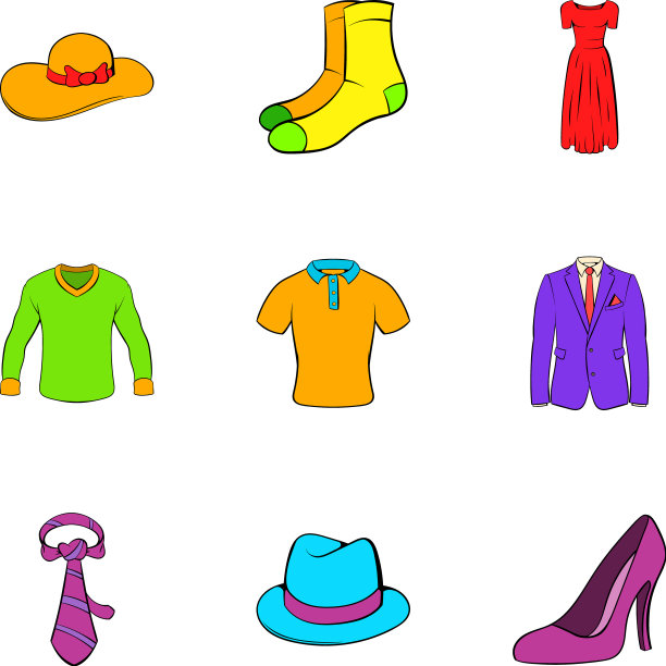 更衣室图标设置卡通风格图片下载