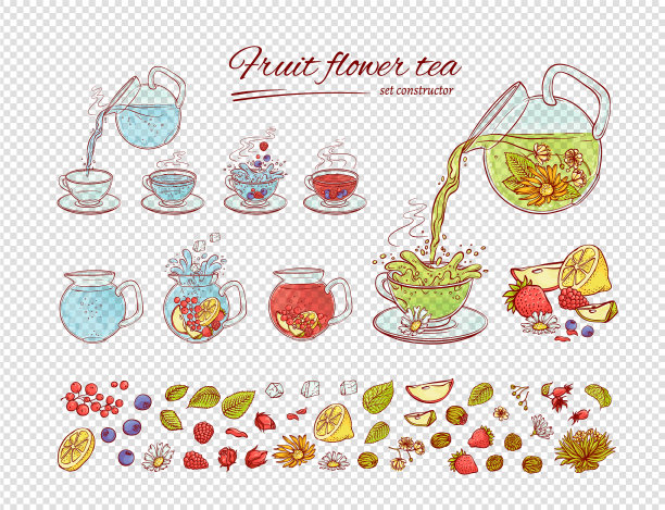 制茶、花卉、水果的酿造工艺图片下载