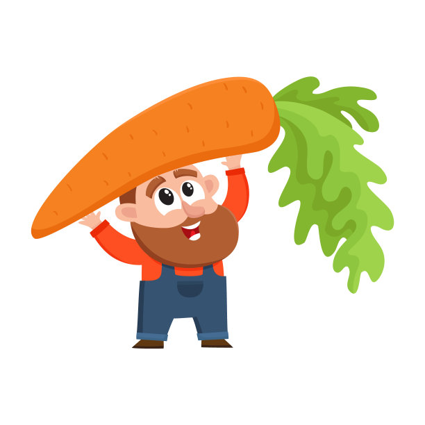 滑稽的农民和园丁角色在工作服图片下载