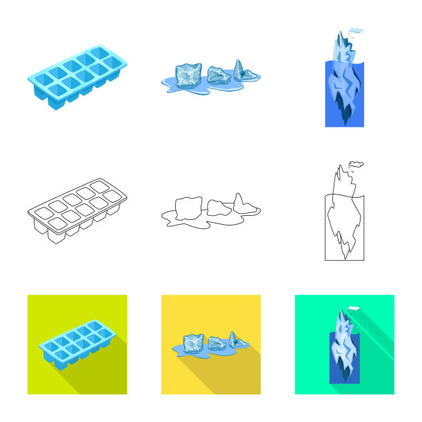 的孤立对象纹理和冻结符号集图片下载