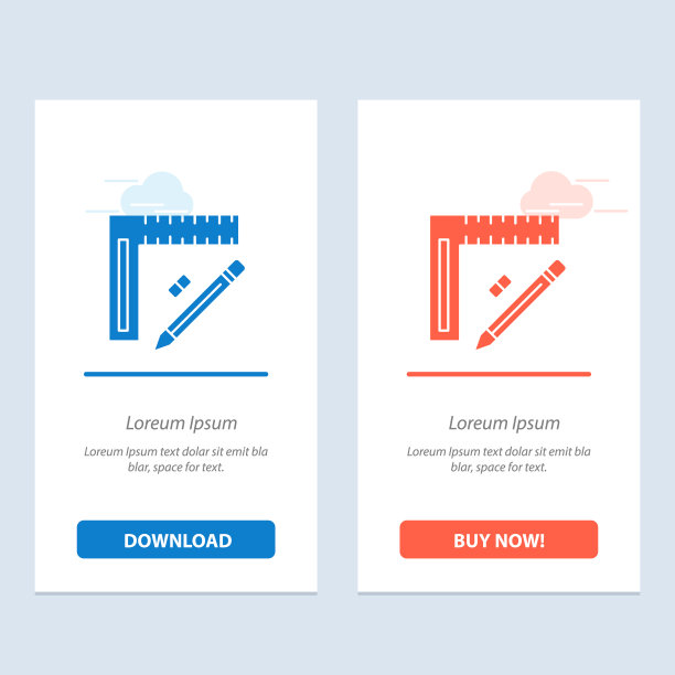 标尺施工铅笔修补设计蓝色和图片下载