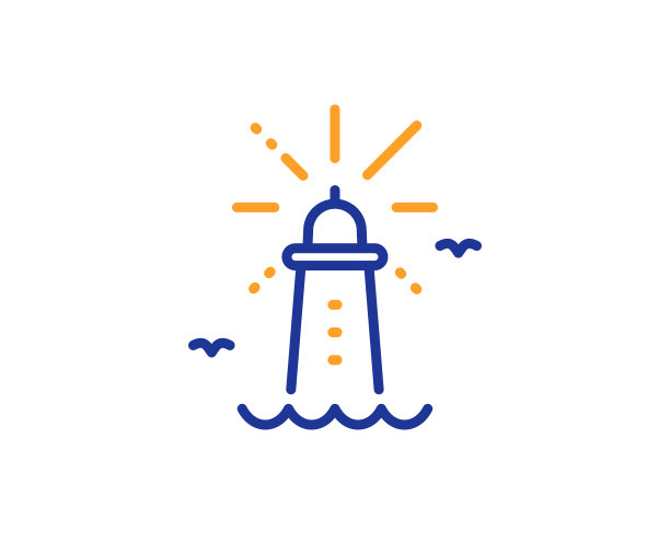 灯塔线图标灯塔塔标志图片下载