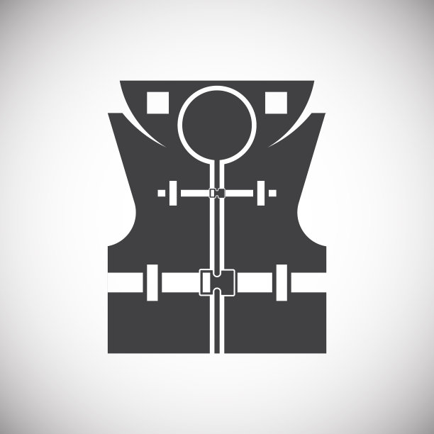 救生衣图标设置在图形和背景图片下载