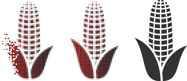 粉碎像素半色调玉米图标图片下载