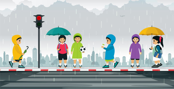 男生穿雨衣图片下载