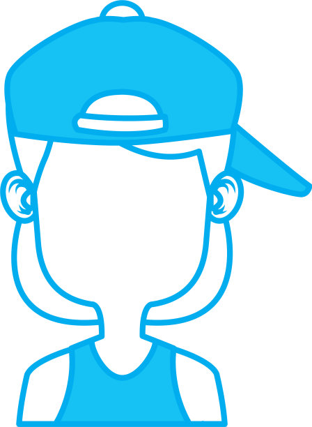 女孩没有脸和帽子卡通图片下载