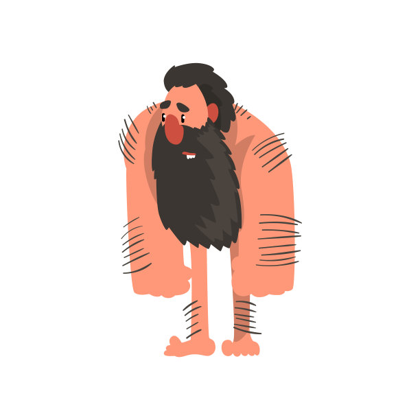 石器时代的原始穴居人图片下载