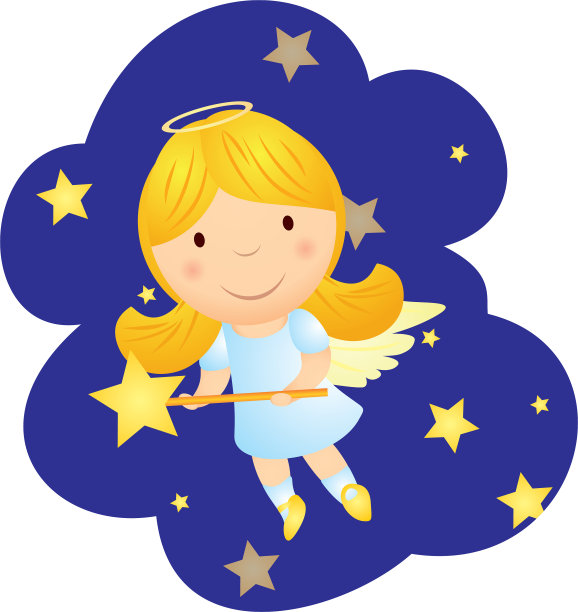 可爱的卡通天使女孩图片下载