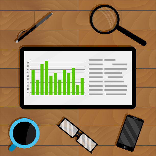 在平板电脑上以电子形式进行统计图片下载