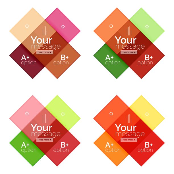 彩色条纹信息图模板图片下载