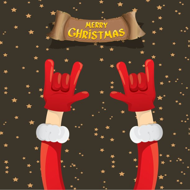 圣诞摇滚贺卡图片下载