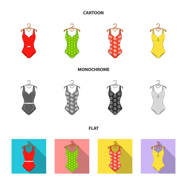 不同种类的游泳衣套装图片下载