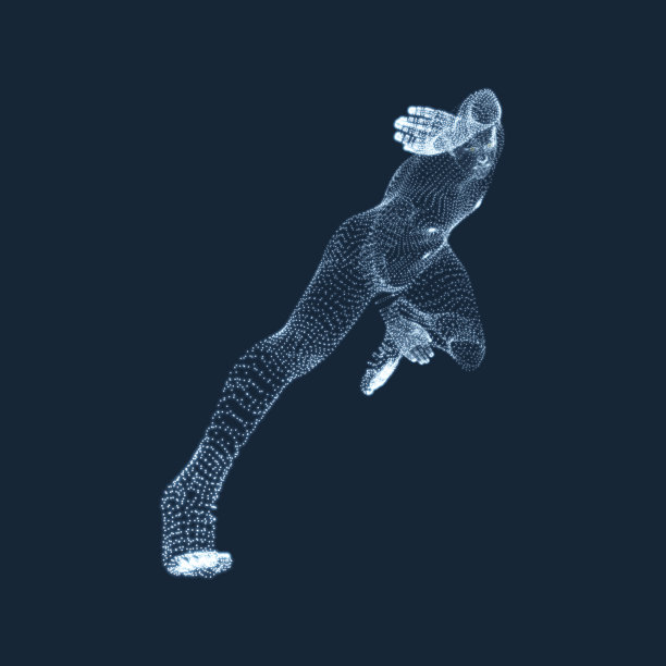 跑步人三维模型人体模型图片下载