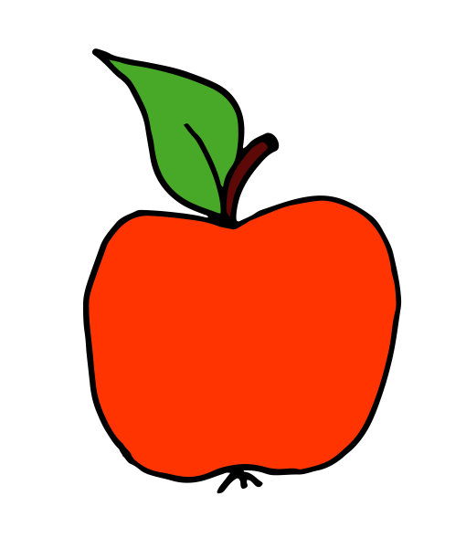 红苹果矢量手绘插图孤立在白色的背景图片下载