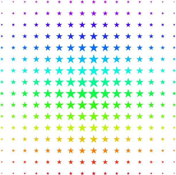 五彩星形半色调谱效果图片下载