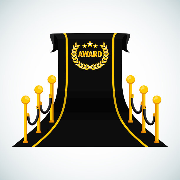 黑色奖地毯海报模板图片下载