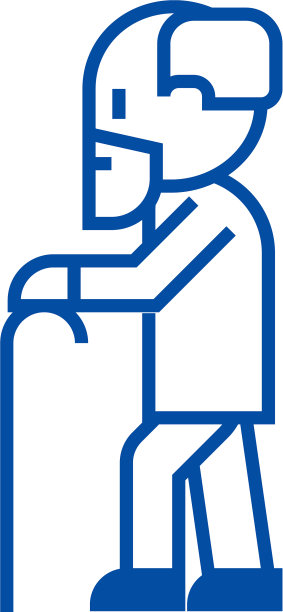 老人与胡子和线图标概念图片下载