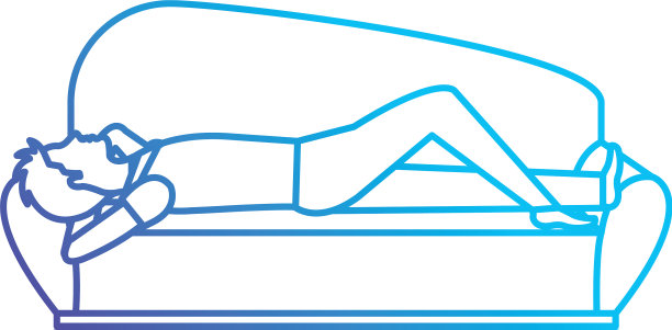 在沙发上放松的商人图片下载