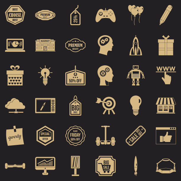 大销售图标设置简单的风格图片下载