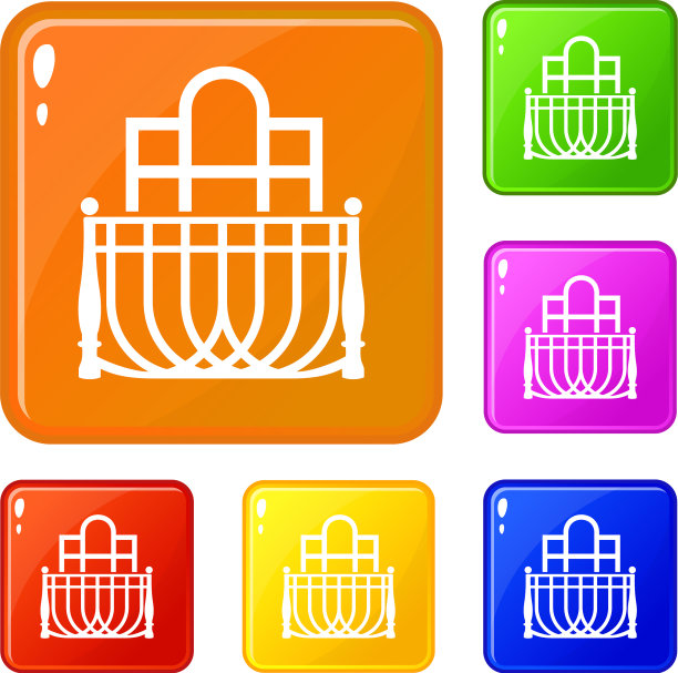 豪华阳台图标设置颜色图片下载