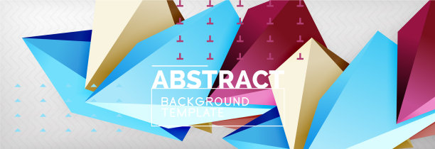 明亮多彩的三角形多边形三维组成图片下载