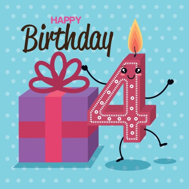 生日快乐蜡烛号码字图片下载